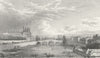 SEINE. Prise Pont Louis XVI. Paris river boat 1828 old antique print picture