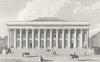 PARIS. Bourse. France. Pugin Dog Horses 1834 old antique vintage print picture