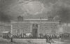 PARIS. Morgue, Quai Notre Dame. France. Dog parade 1828 old antique print