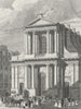 PARIS. L'eglise L'oratoire. Horse dog 1828 old antique vintage print picture