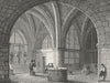PARIS. L'entree jail Conciergerie  1828 old antique vintage print picture