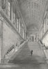 PARIS. L'escalier Chambre Pairs. troops attention 1828 old antique print