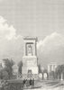 PERE LACHAISE. Monument Gen Foy. figure 1834 old antique vintage print picture