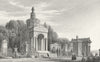 PERE LACHAISE. Monuments. France. praying figure 1834 old antique print