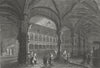 BELGIUM. Hof Furstbischoflichen Palasts Luttich 1844 old antique print picture