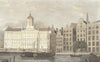 AMSTERDAM. Konigliche Schloss in. Castle 1850 old antique print picture