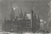 BELGIUM. Freitagsmarkt Gent. Wolff. (Ghent)Moonlight 1844 old antique print