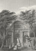 PARIS. Chateau D'eau Jardin Luxembourg  1828 old antique vintage print picture