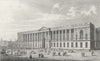 PARIS. Colonnade du Louvre. Pugin Horse & Cart 1828 old antique print picture