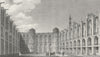 ST GERMAIN. Cour Chateau-en-Laie. Paris  1828 old antique print picture
