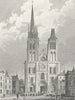 PARIS. Eglise de St Denis. France. Pugin parade Dogs 1828 old antique print
