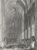PARIS. Eglise St Eustache. Eustace service 1828 old antique print picture