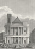 PARIS. Eglise St Eustace L'occident. parade 1828 old antique print picture