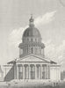 PARIS. Eglise Ste Genevieve. Geneviene dog 1828 old antique print picture