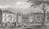 PARIS. Palais Philippe Neuilly. Phillippe A'neuilly 1828 old antique print