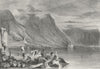 CHILLON. lake Geneva. Swiss Montreux Prout 1830 old antique print picture