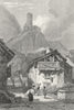 SWITZERLAND. Martigny. Swiss. Prout 1830 old antique vintage print picture
