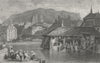 SWITZERLAND. Geneva. Swiss. Prout Washing clothes 1830 old antique print