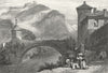 SWITZERLAND. Bridge St Maurice. Swiss. Prout 1830 old antique print picture