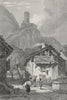 SWITZERLAND. Martigny. Swiss Prout 1830 old antique vintage print picture