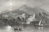CROATIA. Waterfall, Krka. Illyria. Sargent 1854 old antique print picture