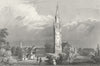 BASEL. Mont, St Jacob. Swiss. Tombleson monument in 1830 old antique print