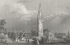 BASEL. Mont, St Jacob. Swiss monument in. Tombleson 1830 old antique print