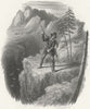 SWITZERLAND. Chamois Hunter. Swiss 1839 old antique vintage print picture