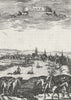 SWITZERLAND. De. Basel. Mallet boats 1683 old antique vintage print picture
