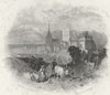 SWITZERLAND. Lausanne. Swiss. Fullarton-Finden 1850 old antique print picture