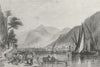 ZURICH. Lake. Clark 1840 old antique vintage print picture