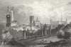 DENMARK. Helsingor. Sargent 1854 old antique vintage print picture