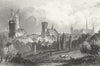 DENMARK. Helsingor. Sargent 1846 old antique vintage print picture