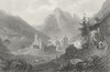 SWITZERLAND. Simplon. Swiss. Fullarton-Finden 1850 old antique print picture