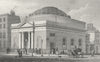 LONDON. Albion Chapel, Moorgate 1828 old antique vintage print picture
