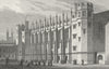 BUILDINGS. New Hall, Christ's Hospital 1828 old antique vintage print picture