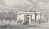 LONDON. New lodges, Hyde Park 1828 old antique vintage print picture