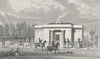 LONDON. New lodges, Hyde Park 1828 old antique vintage print picture