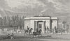 LONDON. New lodges, Hyde Park 1828 old antique vintage print picture