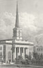 KINGS. St Barnabas, King Square 1828 old antique vintage print picture