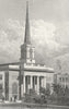 KINGS. St Barnabas, King Square 1828 old antique vintage print picture