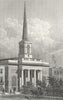 KINGS. St Barnabas, King Square 1828 old antique vintage print picture