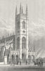 LONDON. St Lukes Church, Chelsea 1828 old antique vintage print picture