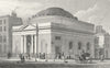 LONDON. Albion Chapel, Moorgate 1828 old antique vintage print picture