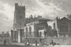 LONDON. St Mary, Lambeth 1831 old antique vintage print picture