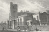 LONDON. St Mary, Lambeth 1831 old antique vintage print picture