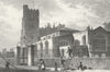LONDON. St Mary, Lambeth 1831 old antique vintage print picture