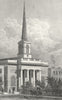 KINGS. St Barnabas, King Square 1828 old antique vintage print picture