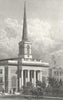 KINGS. St Barnabas, King Square 1828 old antique vintage print picture