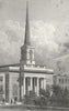 KINGS. St Barnabas, King Square 1828 old antique vintage print picture